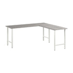 Bush Business Furniture Hustle 72"W L Shaped Computer Desk with Metal Legs, Platinum Gray (HUS002PG)