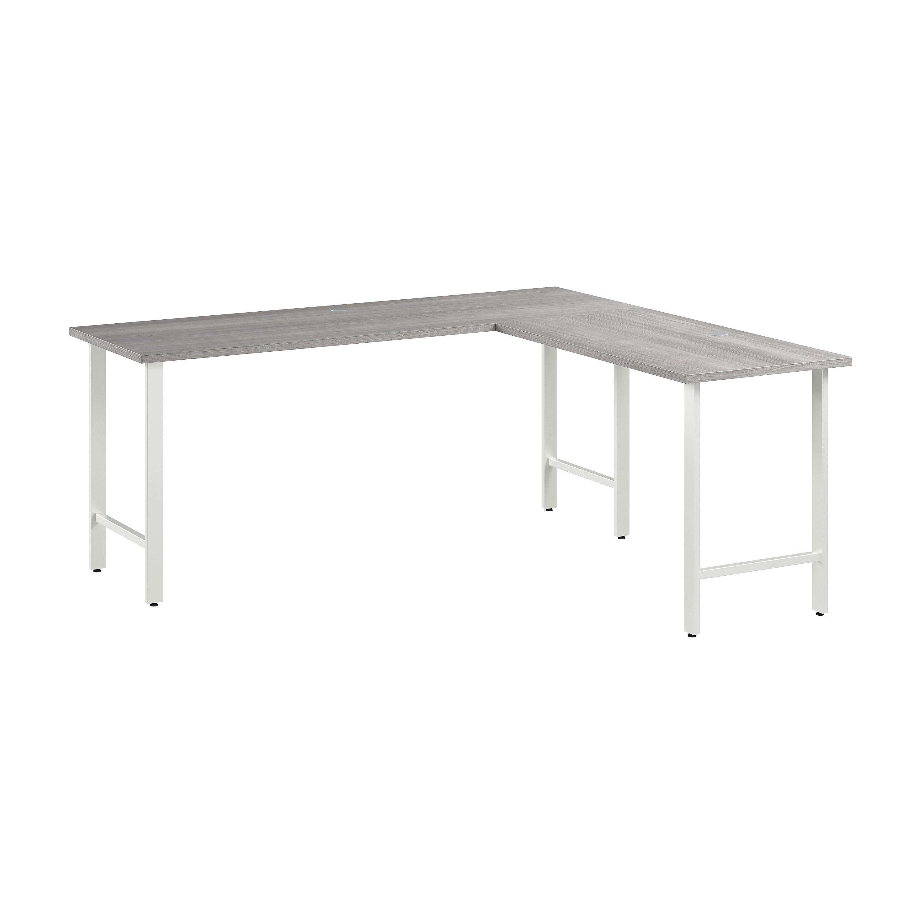 Bush Business Furniture Hustle 72"W L Shaped Computer Desk with Metal Legs, Platinum Gray (HUS002PG)
