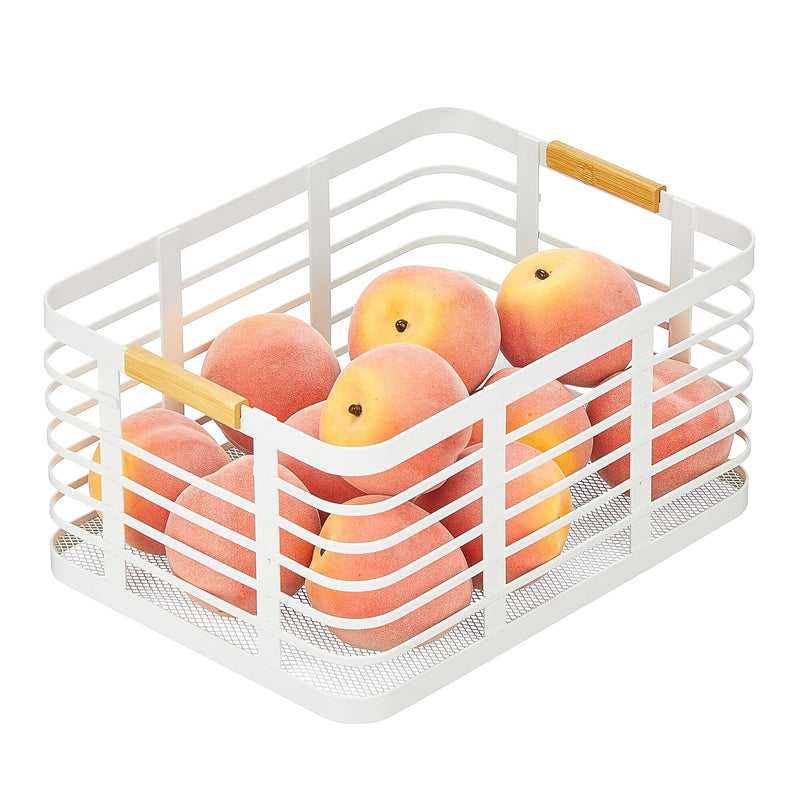 mDesign Steel Organizers, Matte White/Natural (25943)