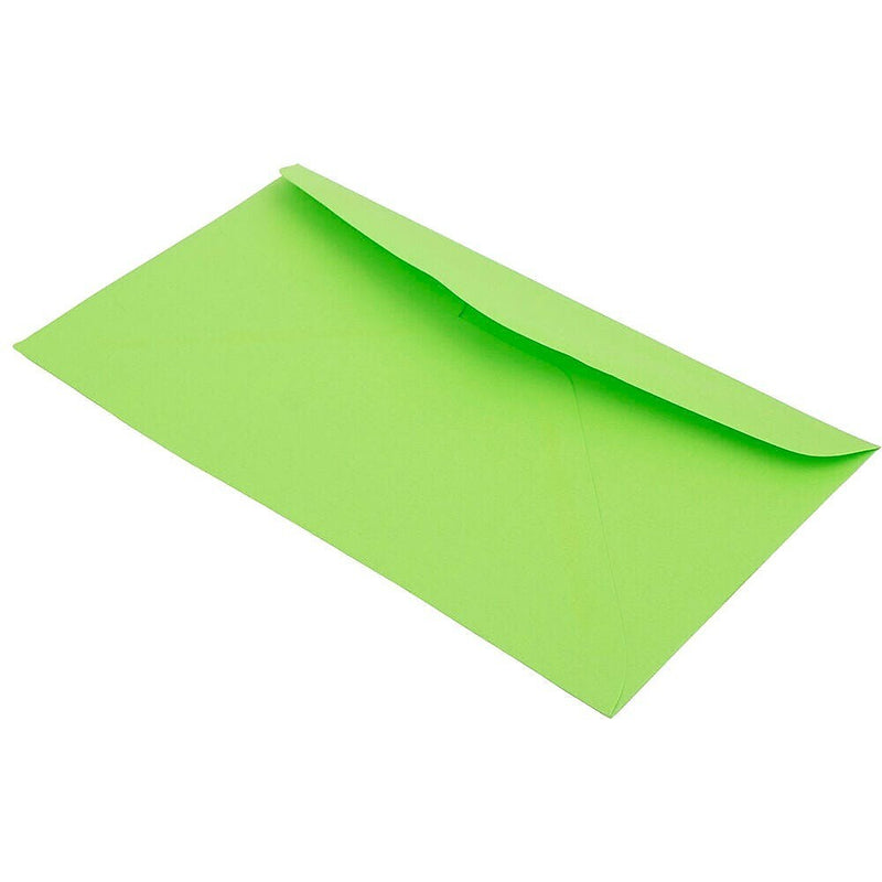 JAM Paper #6 3/4 Booklet Envelope 3 5/8" x 6 1/2", Light Green, 100/Pack (457611417d)