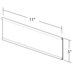 Azar Nameplate Holder, 11" x 5", Horizontal, Wall Mounted, Clear, Acrylic, 10/Pack (199618)