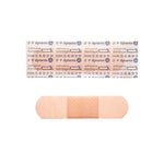 Dynarex DynaSafety 3/4" x 3" Plastic Water Resistant Adhesive Bandages, Beige, 100 Bandages/Box, 24 Boxes/Carton (3601)