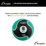 Champion Sports 8 lbs. Rhino Elite Medicine Ball, Green (CHMP697)
