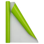 JAM Paper Gift Wrap, 26.3' x 2.5", Lime Green, 2/Pack (165S25263lig)