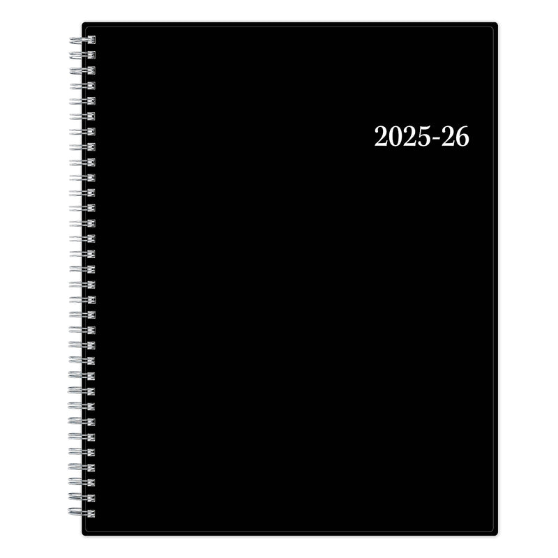 2025-2026 Blue Sky Enterprise 8.5" x 11" Academic Year Weekly & Monthly Planner, Plastic Cover, Black (130609-A26)