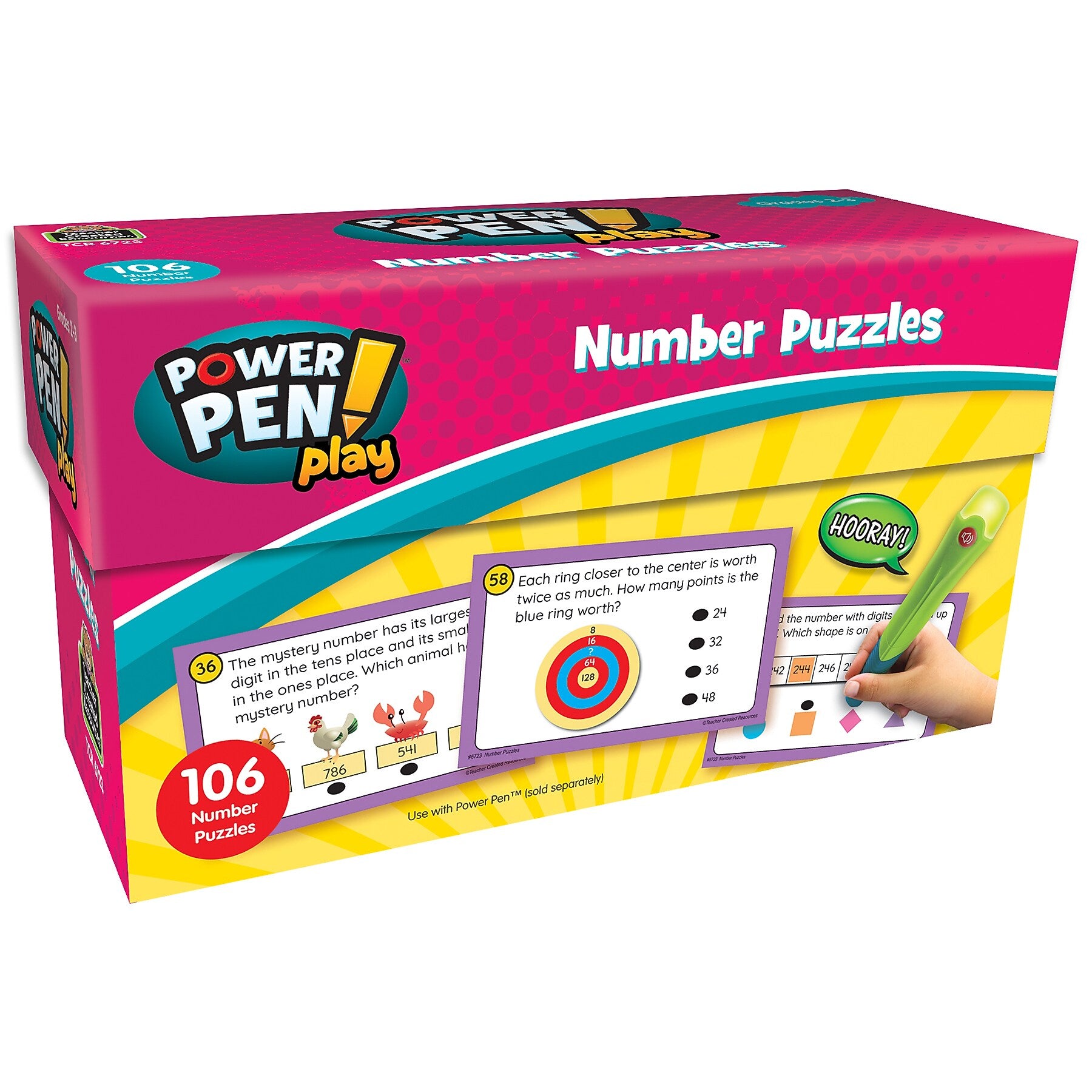 Teacher Created Resources Power Pen Play: Number Puzzles, 53/Pack (TCR6723)
