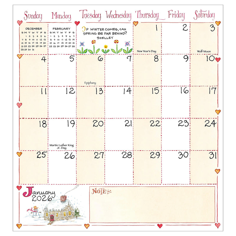 2026-2027 TF Publishing Susan Branch 3.5" x 6.5" Monthly, Paperboard Cover, Multicolored (26-7032)