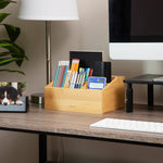 Mind Reader 7-Compartment Desk Organizer, Brown (BORG-BRN)
