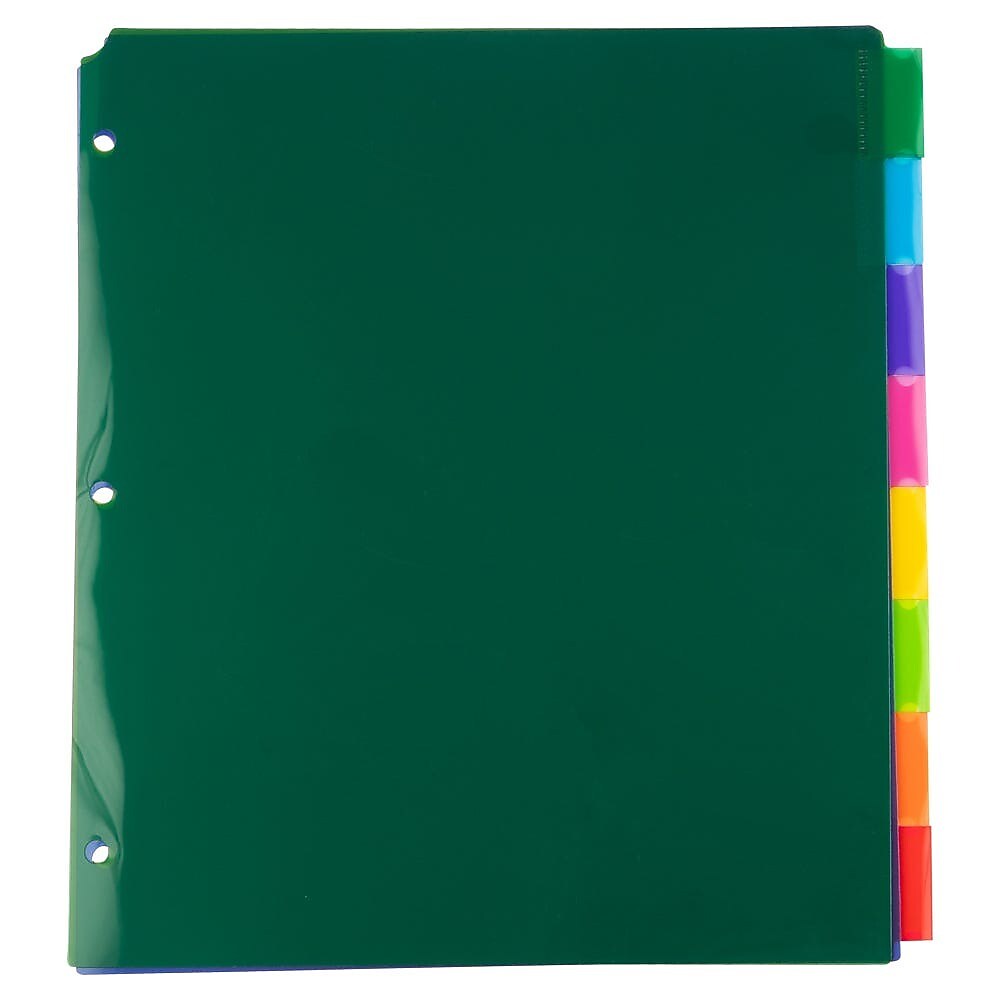 JAM Paper Poly Binder Pocket, Assorted Colors, 8/Pack (375032922)