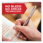 Sharpie® S-Gel™ S-Gel Premium Metal Barrel Gel Pen, Retractable, Medium 0.7 mm, Black Ink, Gun Metal Gray Barrel, Dozen