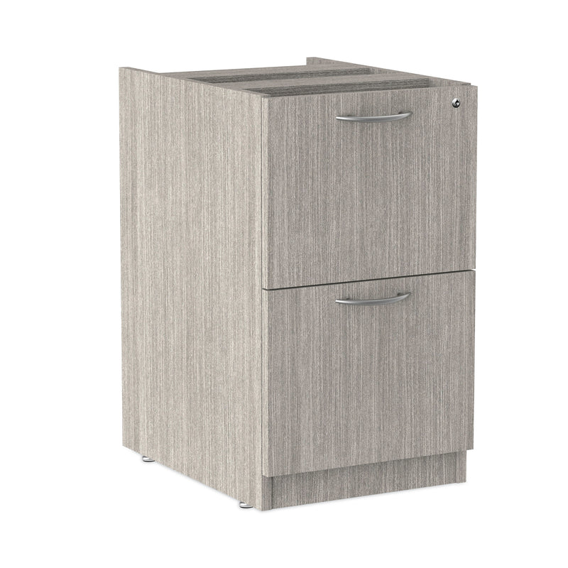 Alera Valencia Full Pedestal File Drawers, 2 Legal/Letter-Size, 15.63" x 20.5" x 28.5", Gray