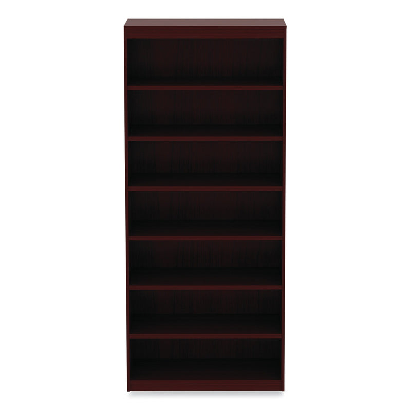 Alera® Alera Valencia Series Square Corner Bookcase, Seven-Shelf, 35.63w x 11.81d x 83.86h, Mahogany