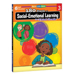 Shell Education 180 Days Social-Emotional Learning, Writing, & Spelling Grade 3, 3/Set (SEP147655)