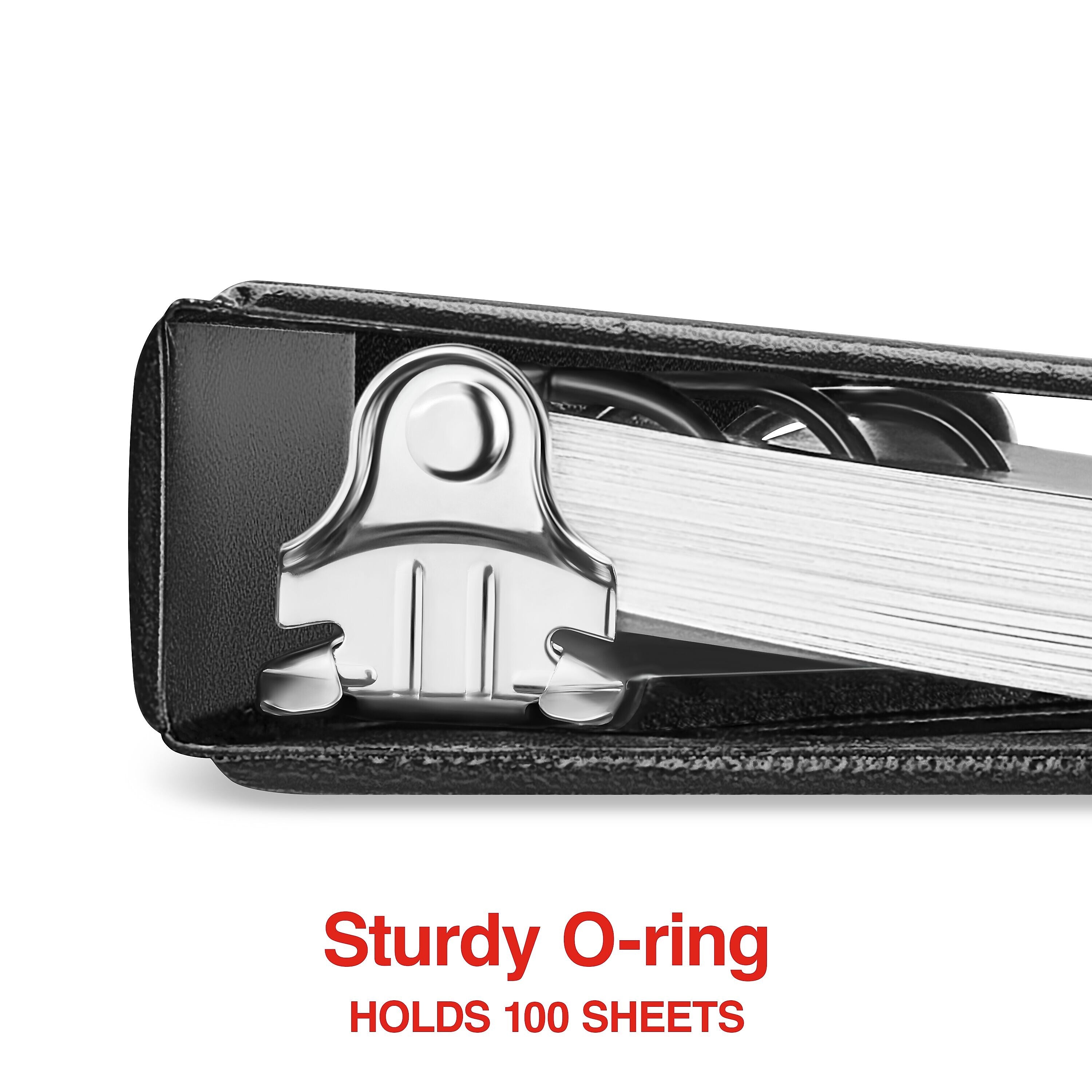 Staples 1/2" 3-Ring Micro Binder, Black (55394/26452)