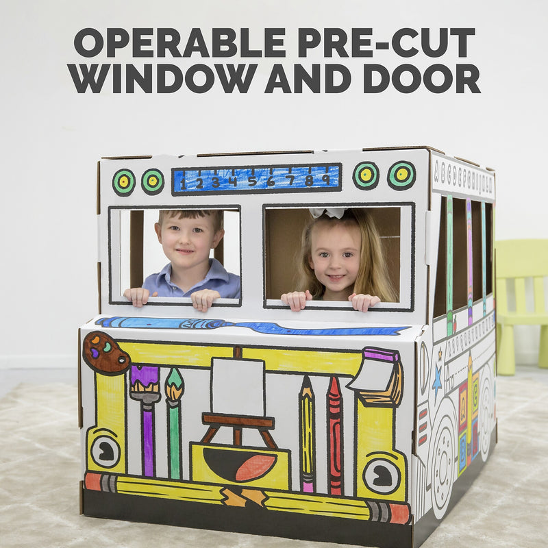 Bankers Box At Play School Bus Playhouse Kit (100016912)