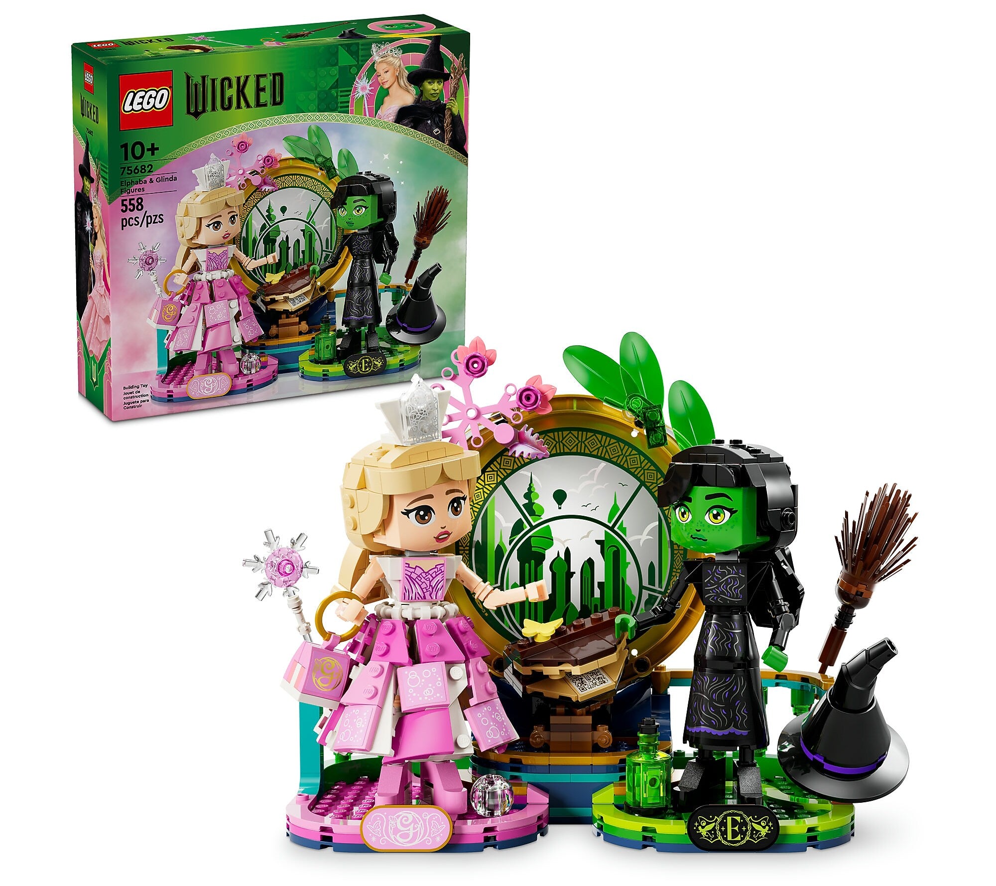 LEGO Wicked Elphaba & Glinda Figures, 558 Pieces (75682)