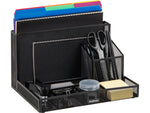 Mind Reader 8-Compartment Metal Mesh Desk Organizer and Office Supplies, Black (DORGSET-BLK)