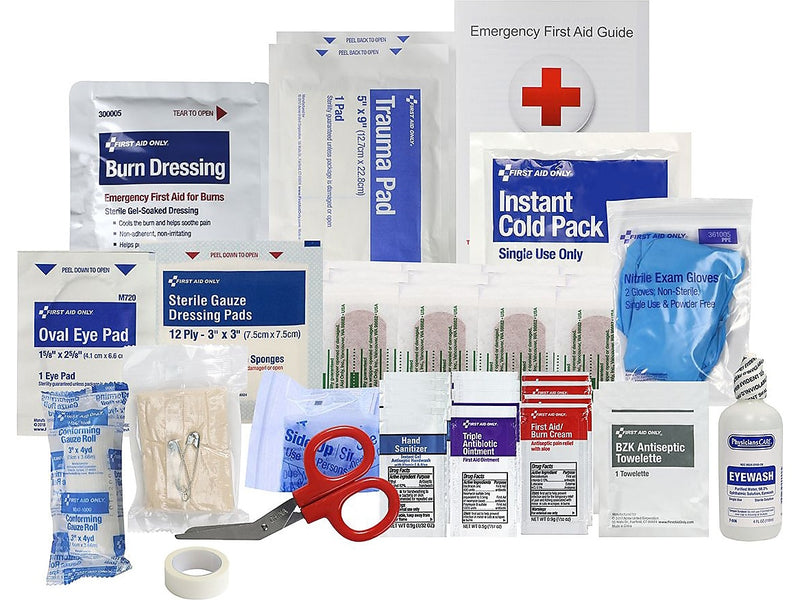 First Aid Only First Aid Kit Refill, ANSI 2021 Class A, 25 People, 94 Pieces (91359)