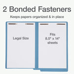 Pendaflex Fastener Folders End Tab File Folder, Straight Cut, Legal Size, PaperStock, Blue, 50/Box(1007058)