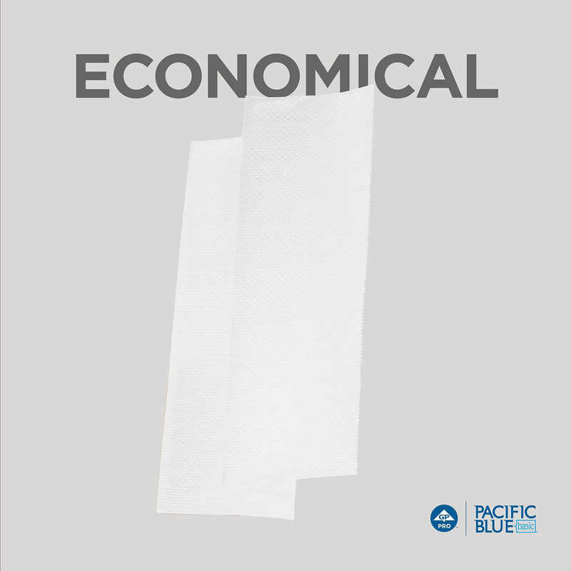 Pacific Blue Basic Recycled Multifold Paper Towel, 1-ply, 250 Sheets/Pack, 16 Packs/Carton (24590)