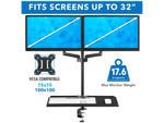 Mount-It! Adjustable Monitor Mount, Up to 32", Black (MI-7996)