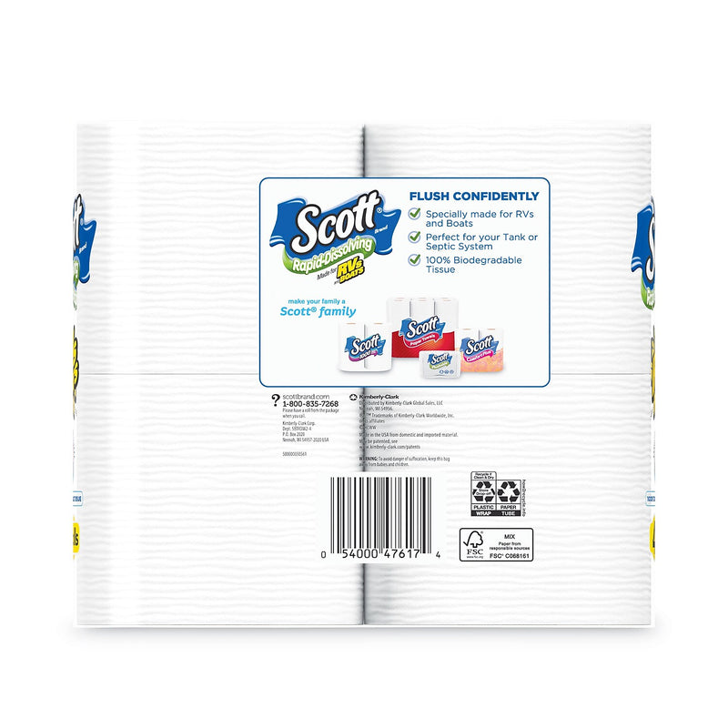 Scott Rapid-Dissolving Toilet Paper, 1-Ply, White, 231 Sheets/Roll, 48 Rolls/Case (KCM47617)