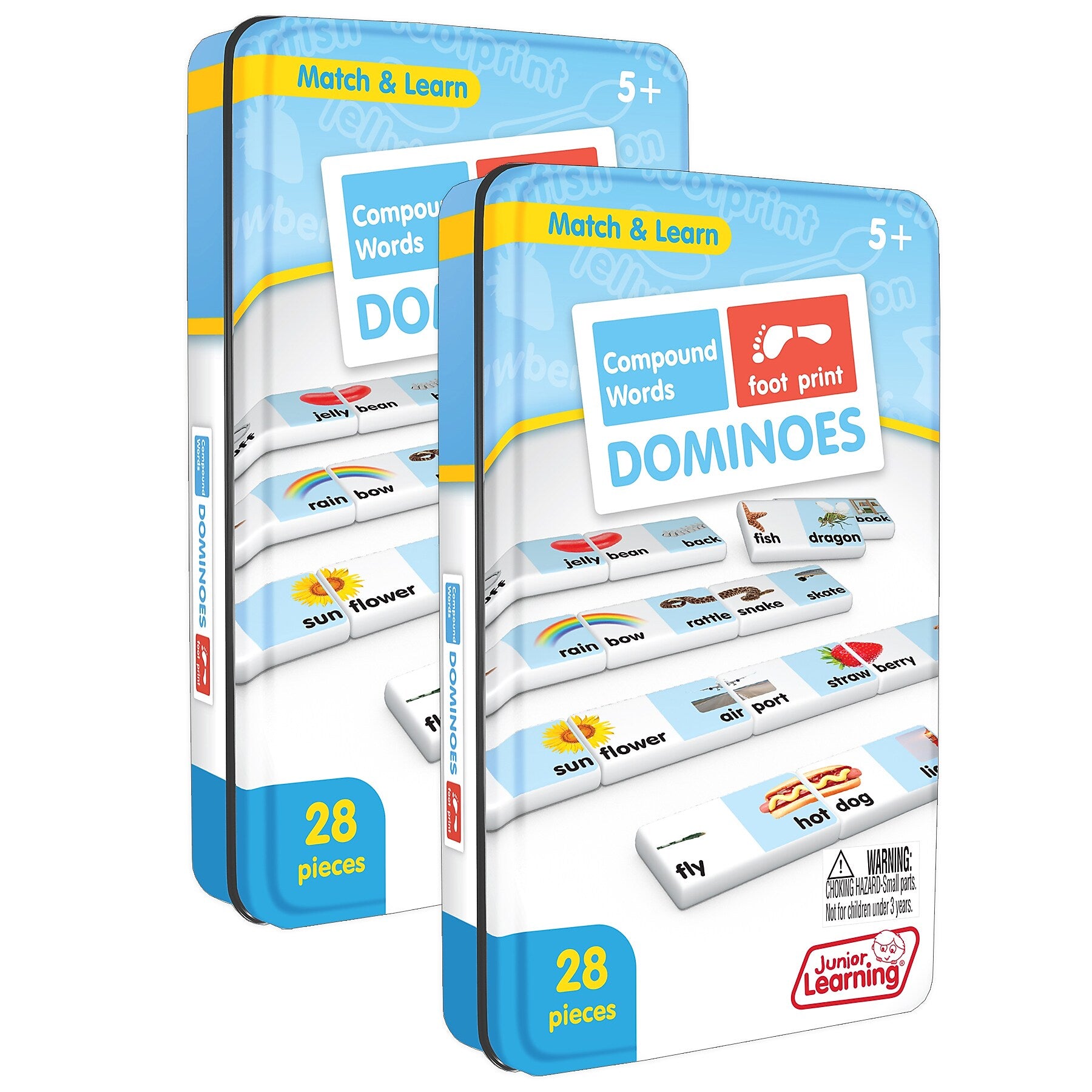 Junior Learning Compound Words Match & Learn Dominoes, 2/Bundle (JRL668-2)