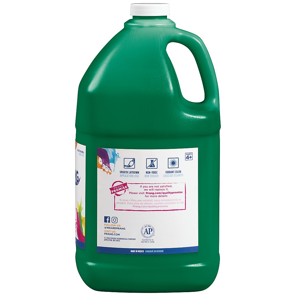 Prang Ready-to-Use Washable Tempera Paint, Green, 128 oz. (22804)