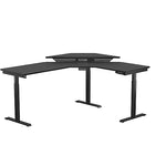 VersaDesk PowerLift 72"W Electric Corner Adjustable Standing Desk, Black (PLCSD7260-BB-APP)