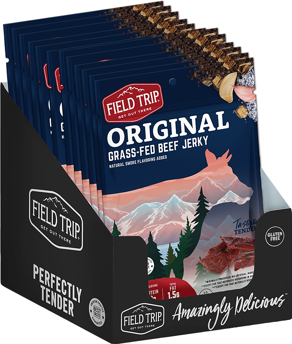 Field Trip Original Beef Jerky, 1 oz., 12/Carton (FLD00503)