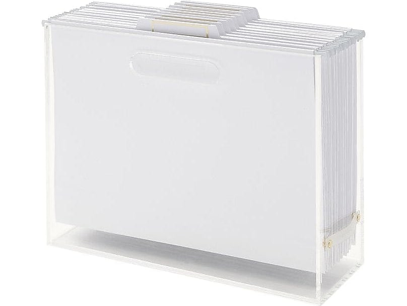 Russell+Hazel Acrylic Slim File Box Bundle, Letter Size, Clear (38594)