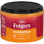 Folgers Breakfast Blend Ground Coffee, Light Roast, 22.6 oz., Each (SMU30440)