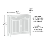 Sauder Costa 30"H Storage Cabinet with 2 Shelves, Chalked Chestnut (419960)
