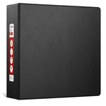 Staples 4" 3-Ring Non-View Binder, D-Ring, Black (55359/26321)