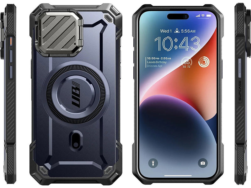 SUPCASE Unicorn Beetle MAG XT Rugged Case for iPhone 15 Pro, Shock-Absorbing, Dark Blue