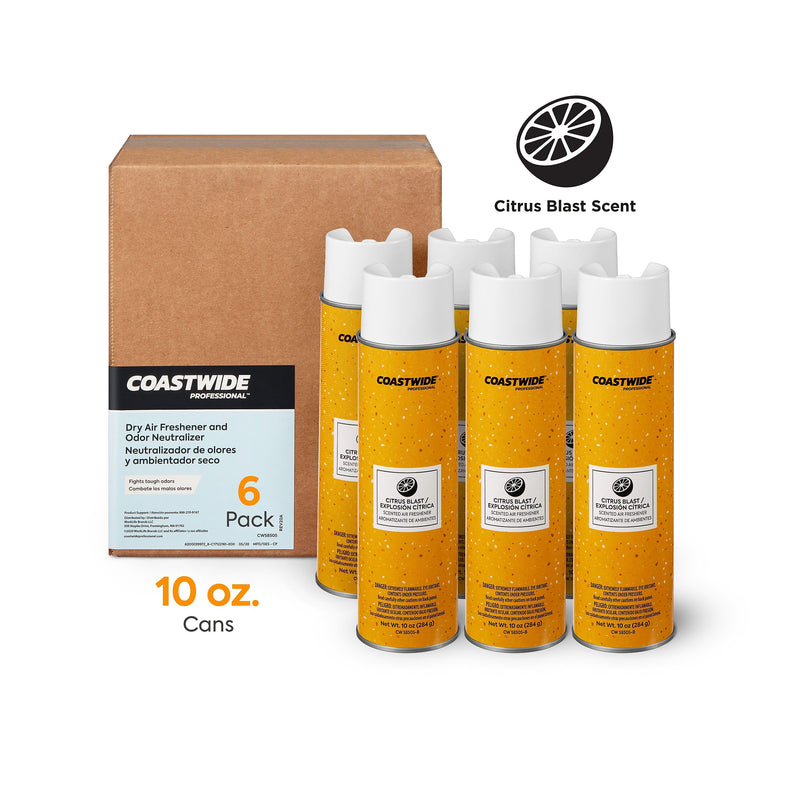 Coastwide Professional™ Air Freshener Aerosol, Citrus Blast, 10 Oz., 6/Carton (CW58505-A)
