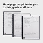 Rocketbook Fusion Reusable Notebook Planner Combo, 8.5" x 11", 42 Sheets, Blue (EVRF-L-RC-CDF-FR)