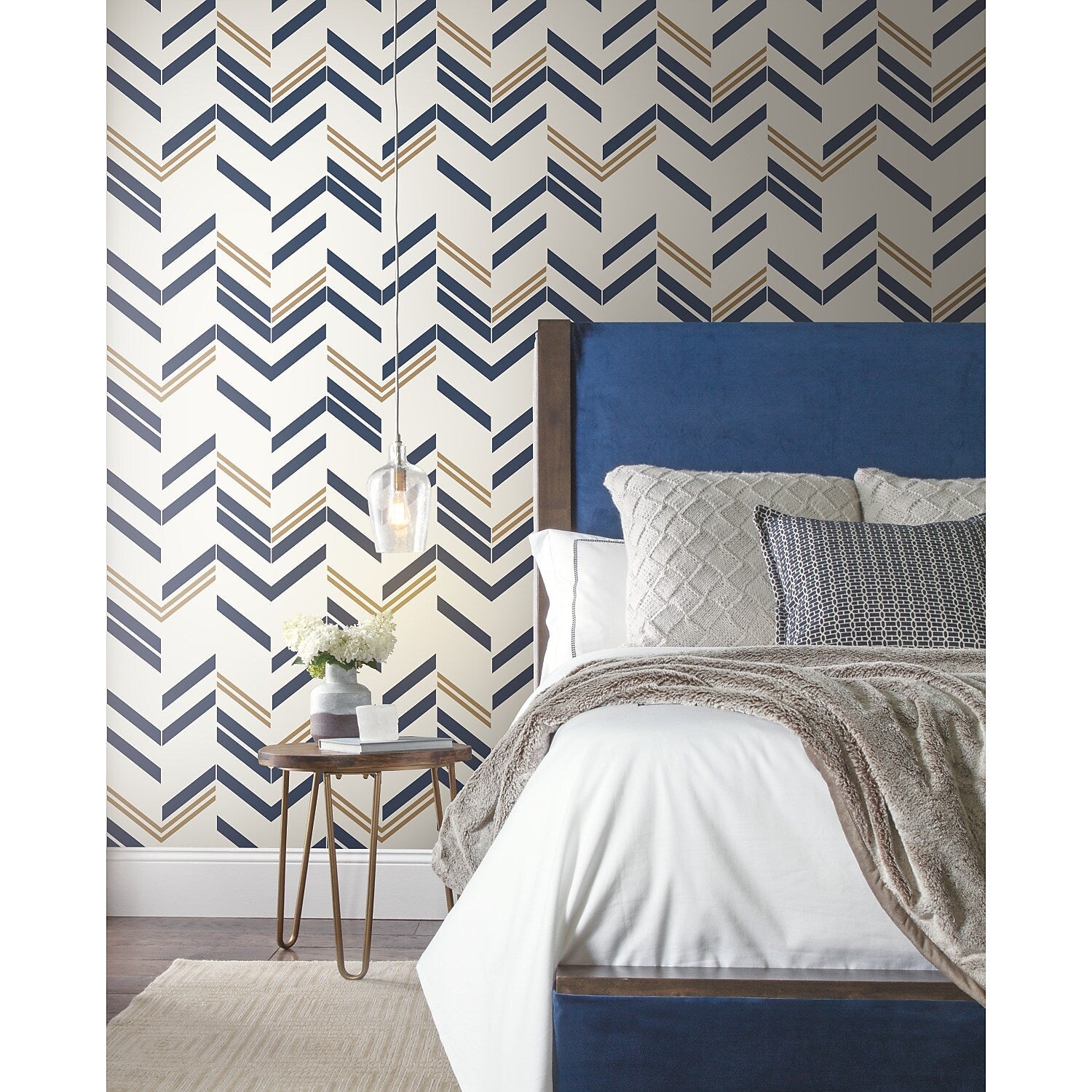 York Wallcoverings Chevron Stripe Peel and Stick Wallpaper (RMK9002WP)