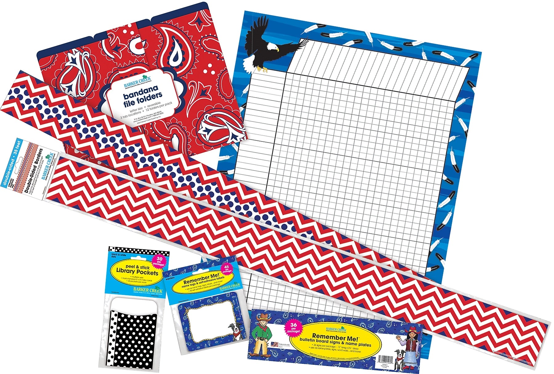 Barker Creek Western Designer Classroom Set, 172 Pieces/Set (BCP3579)