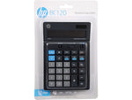 HP BC120 12-Digit Battery/Solar Powered Basic Calculator, Black/Gray (91074U)