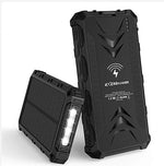 4XEM 30,000 mAh Mobile Solar Power Bank and Charger (4XSOLARPWR30BK)