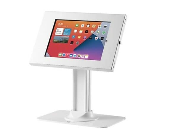 SIIG Security Lockable Countertop Kiosk Stand Holder for iPad , Kiosk , For Tablet, Stand, White (CE-MT3N11-S1)