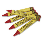 Crayola Staonal Marking Crayon, Red, 8/Box (520002038)