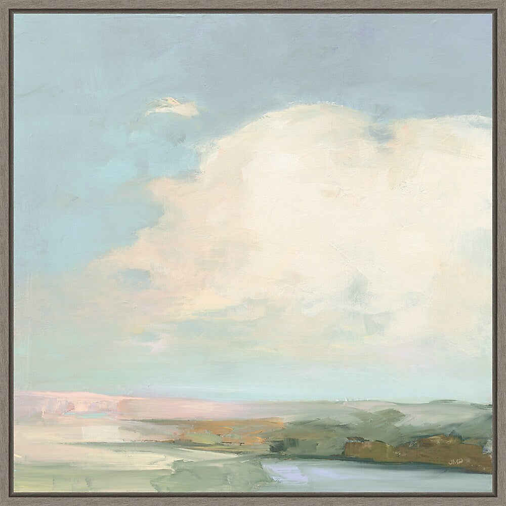 Amanti Art Colorful Horizon II Blue by Julia Purinton Framed Canvas Wall Art Print, 30" x 30" (A42678027455)