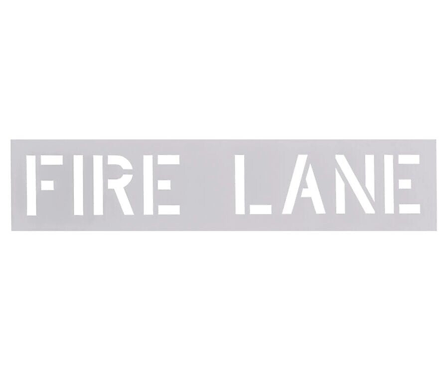 Accuform Parking Lot Stencil, FIRE LANE, 4" Letters, Plastic (FMS242)