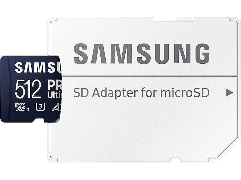 Samsung PRO Ultimate 512GB microSDXC Memory Card with Adapter, U3 Class, UHS-I, V30 (MB-MY512SA/AM)
