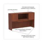 Alera Valencia Series Hutch With Doors, 58 7/8w X 15d X 35 1/2h, Medium Cherry