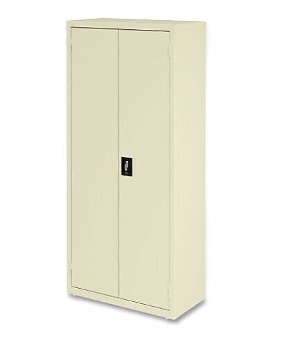 OIF 66"H Steel Storage Cabinet with 3 Shelves, Putty (CM6615PY)