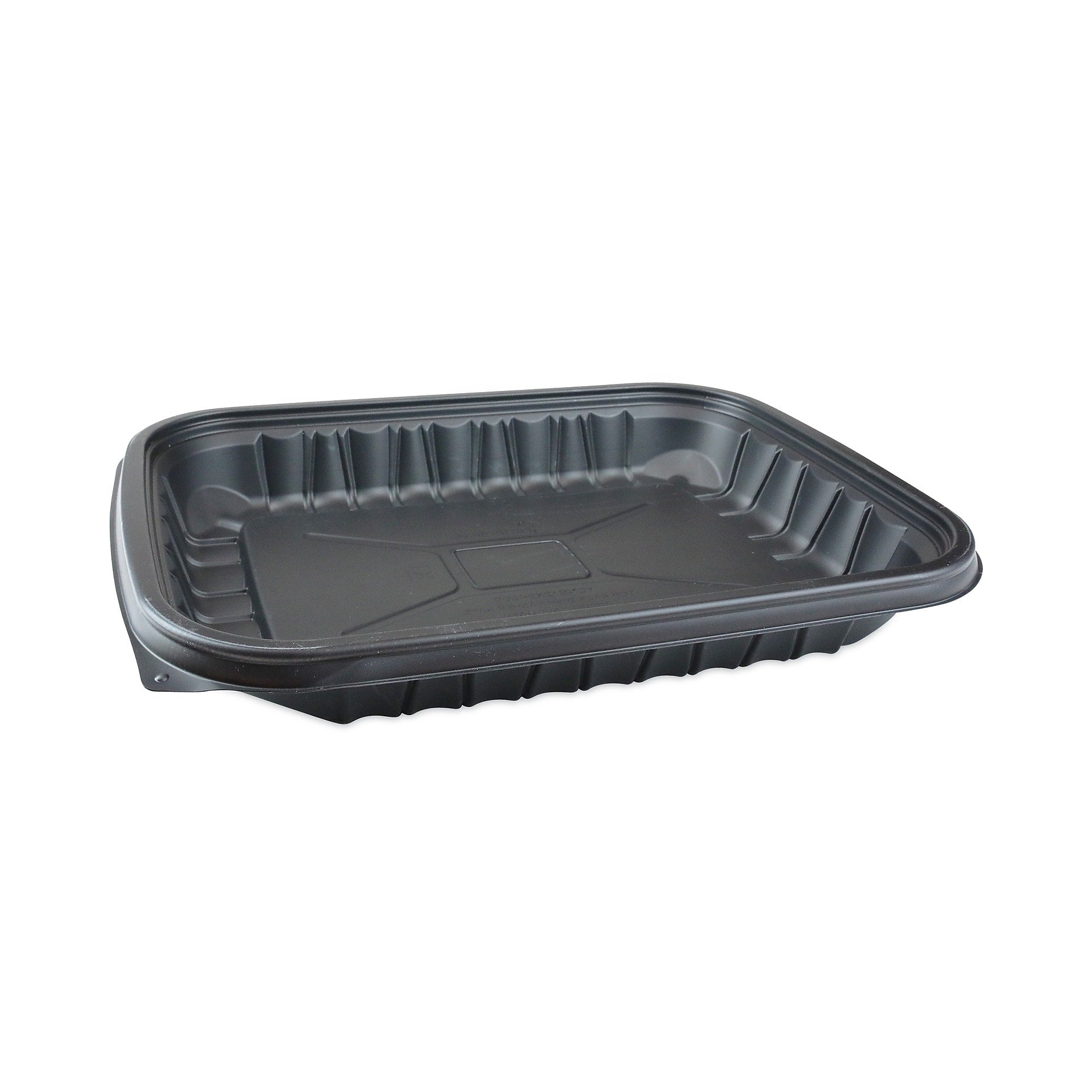 Pactiv Evergreen EarthChoice Entree2Go Takeout Container, 48 oz, 11.75 x 8.75 x 1.61, Black, Plastic, 200/Carton