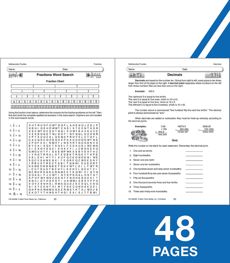 Carson Dellosa Mathematics Puzzles Workbook